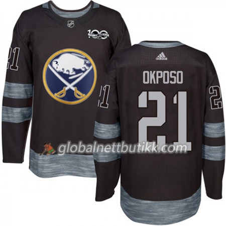 Buffalo Sabres Hockeydrakt Kyle Okposo 21 1917-2017 100th Anniversary Svart Adidas Authentic - Herre